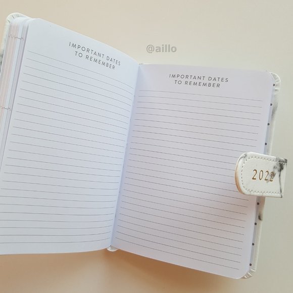 2022-2023 ECCOLO Pocket Planner Gray Marble - Picture 12 of 14